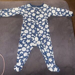 wonder nation Navy Blue Moon & Star Footed One-Piece